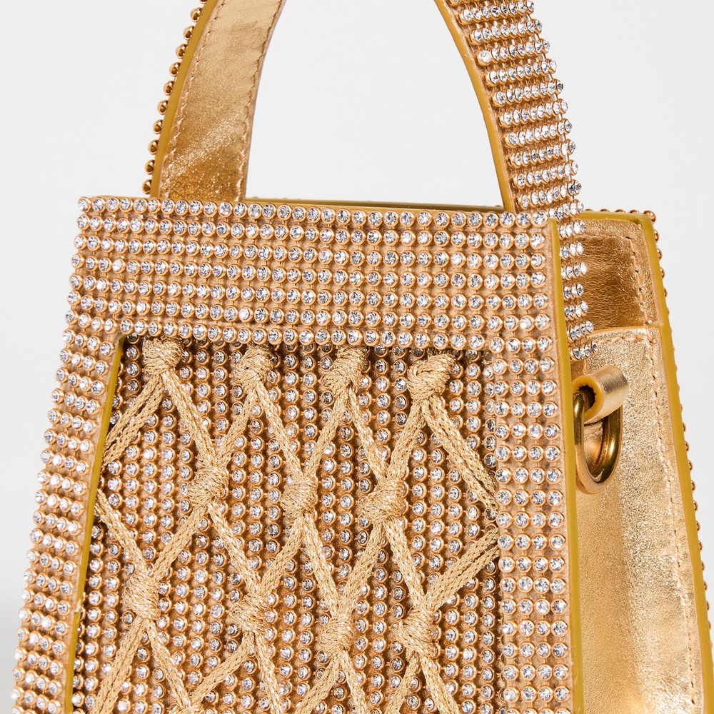 Mini Amu Crystal Bag in Gold